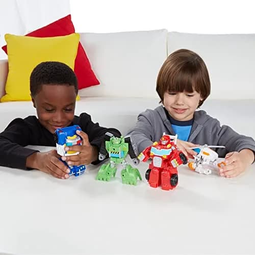 Transformers Rescue Bots Griffin Rock Team Action Figures 4-Pack | Easy 1-Step Conversion thumbnail 6