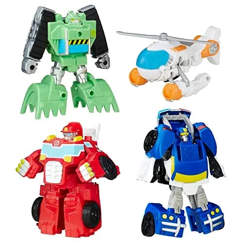 Transformers Rescue Bots Griffin Rock Team Action Figures 4-Pack | Easy 1-Step Conversion thumbnail 1