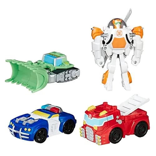 Transformers Rescue Bots Griffin Rock Team Action Figures 4-Pack | Easy 1-Step Conversion thumbnail 2