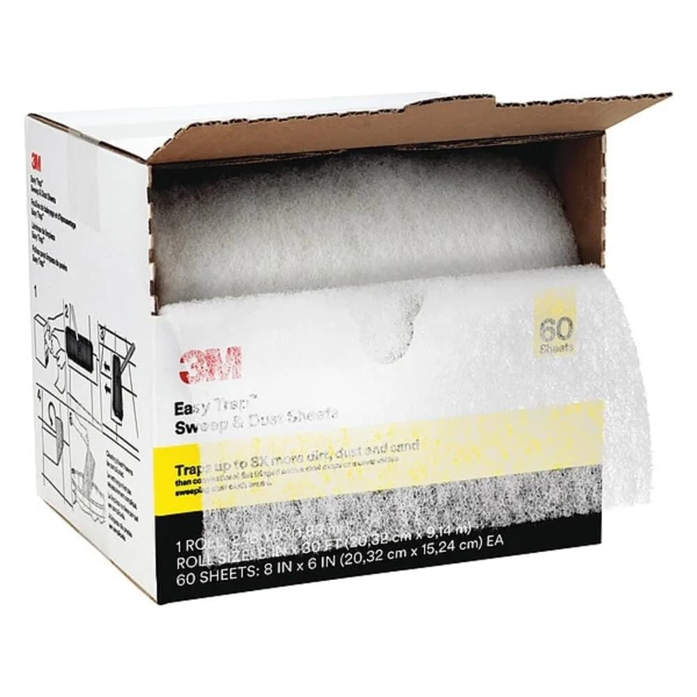 3M Easy Trap Sweep and Dust Sheets 500 Sheets (2 Rolls of 250) | Traps 8x More Dirt, Dust, Sand, Hair - main product image