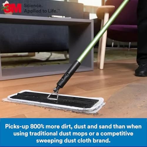 3M Easy Trap Sweep and Dust Sheets Roll 60 Sheets (15.24cm x 15.24cm) | Traps 8X More Dirt thumbnail 5