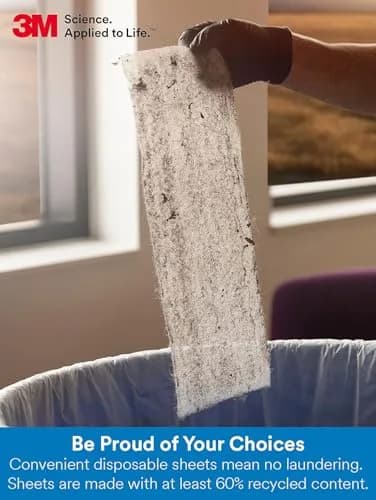 3M Easy Trap Sweep and Dust Sheets Roll 60 Sheets (15.24cm x 15.24cm) | Traps 8X More Dirt thumbnail 6