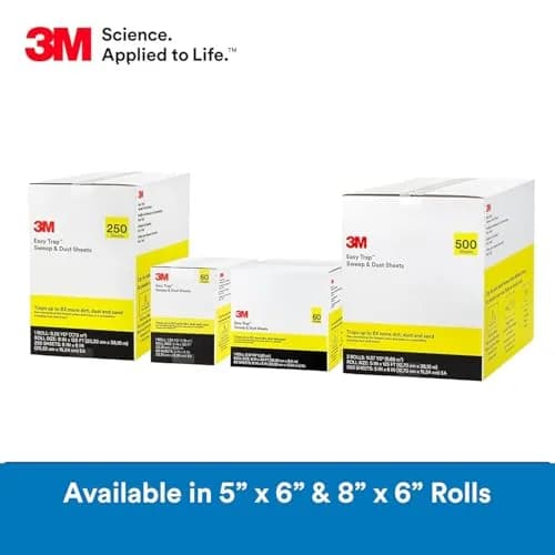 3M Easy Trap Sweep and Dust Sheets Roll 60 Sheets (15.24cm x 15.24cm) | Traps 8X More Dirt thumbnail 7