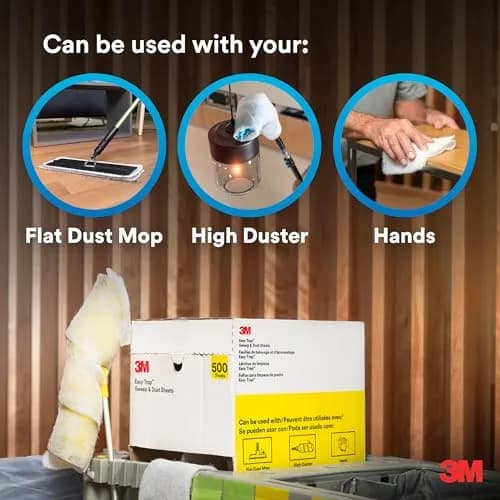 3M Easy Trap Sweep and Dust Sheets Roll 60 Sheets (15.24cm x 15.24cm) | Traps 8X More Dirt thumbnail 9