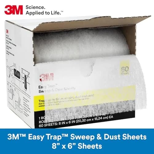 3M Easy Trap Sweep and Dust Sheets Roll 250 Sheets (8" x 6") | Traps 8X More Dirt, Dust, Sand & Hair thumbnail 2