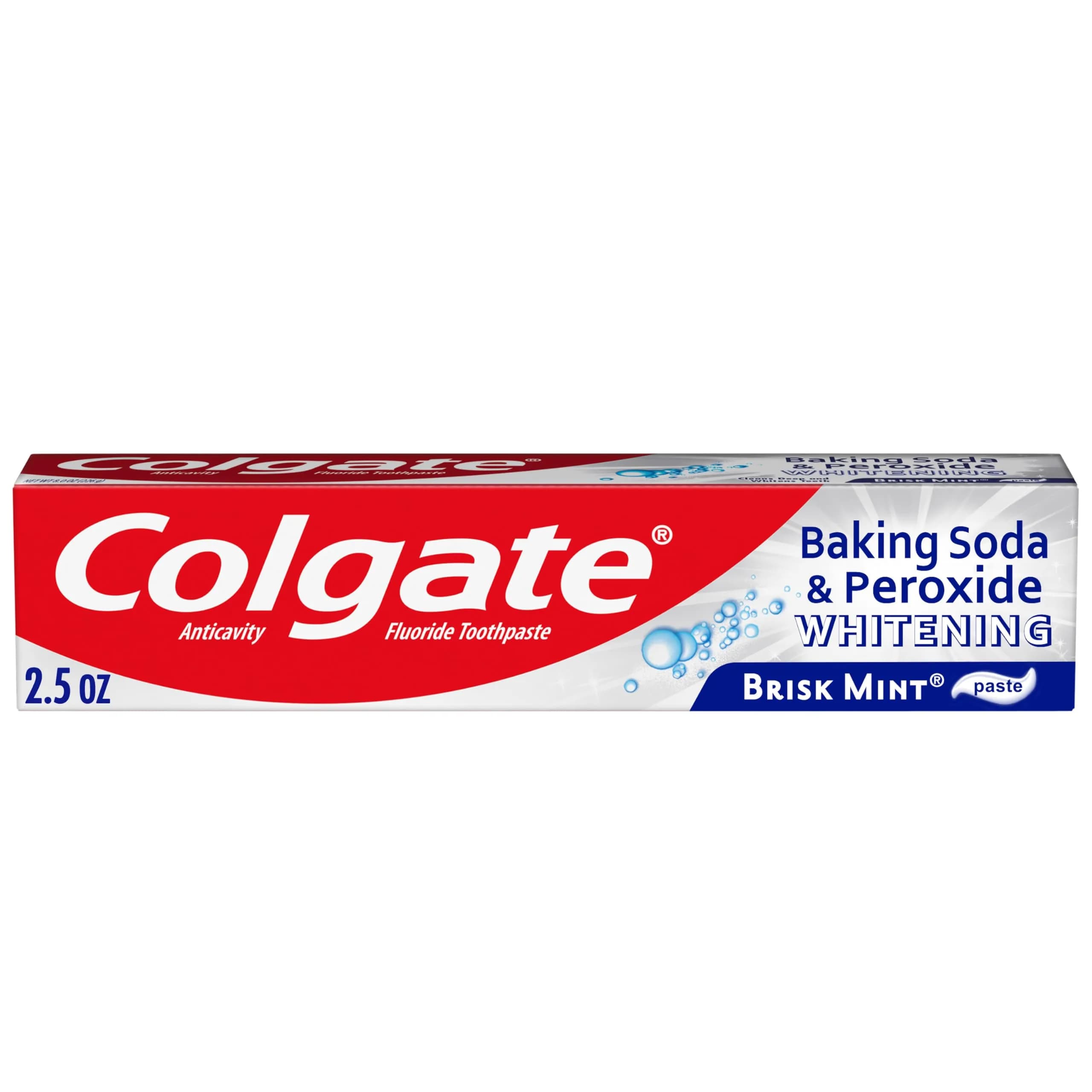 Colgate Baking Soda and Peroxide Whitening Toothpaste 75ml (2.5 oz) | Fluoride Anticavity Formula - main product image