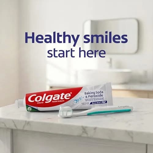 Colgate Baking Soda and Peroxide Whitening Toothpaste 75ml (2.5 oz) | Fluoride Anticavity Formula thumbnail 9