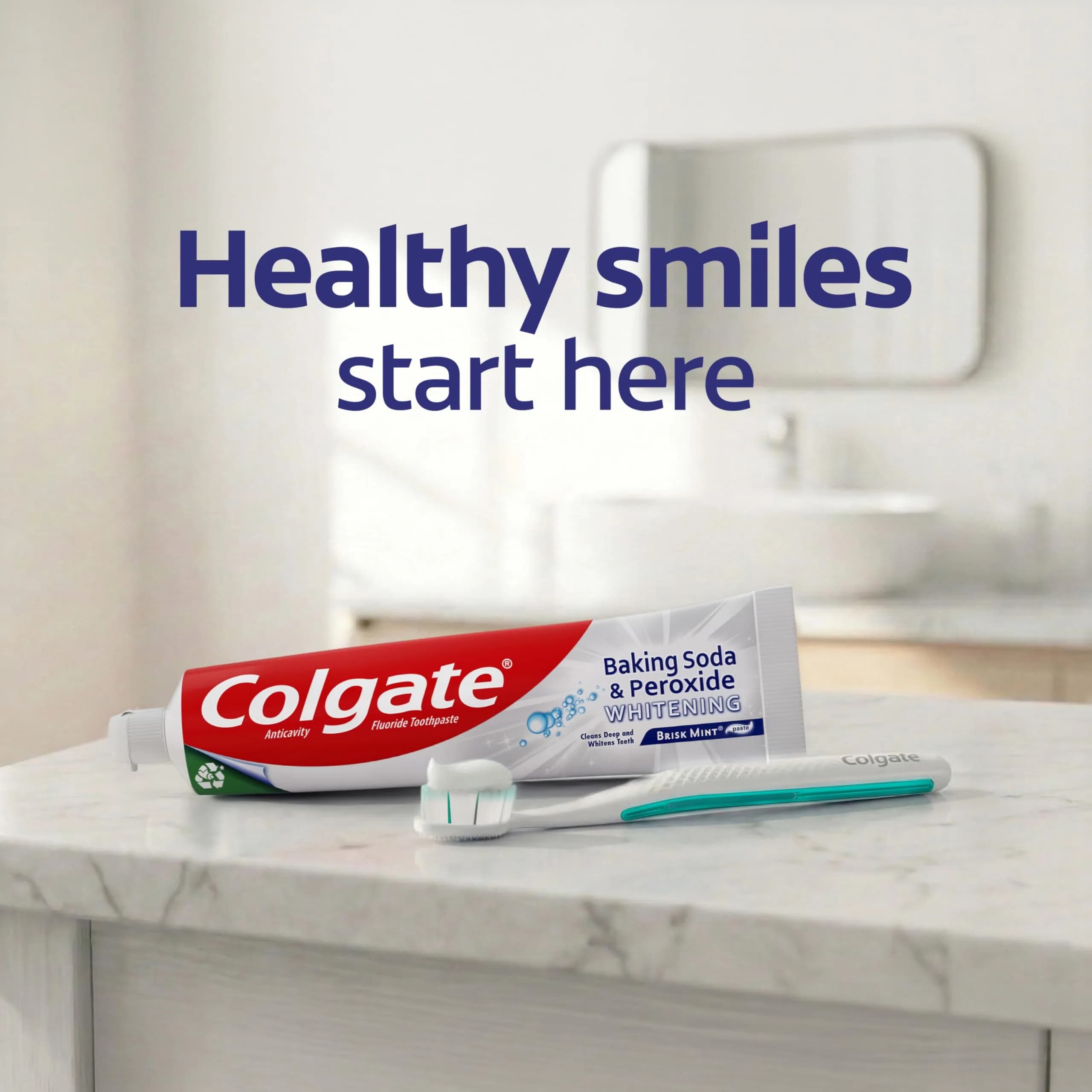 Colgate Baking Soda and Peroxide Whitening Toothpaste 75ml (2.5 oz) | Fluoride Anticavity Formula - view 9