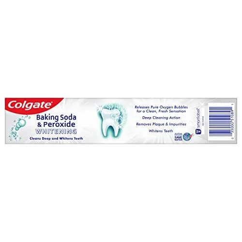 Colgate Baking Soda and Peroxide Whitening Toothpaste Gel Frosty Mint 170g (6 Ounce Tube, 6 Pack) | Fights Cavities & Removes Stains thumbnail 7