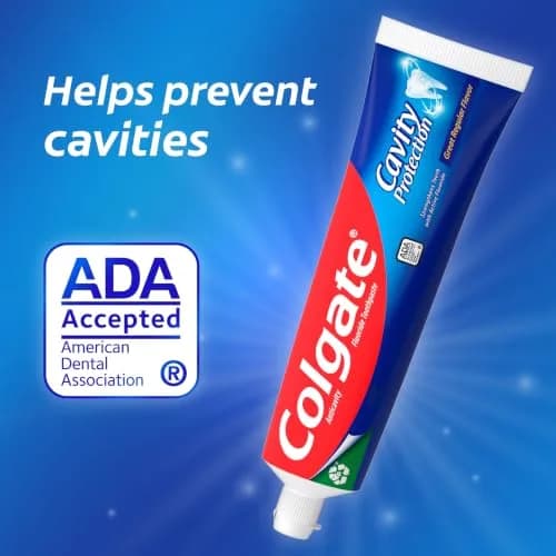 Colgate Cavity Protection Fluoride Toothpaste, Great Regular Mint, 6 x 6 oz (170 g) | ADA Accepted Anticavity Formula thumbnail 6