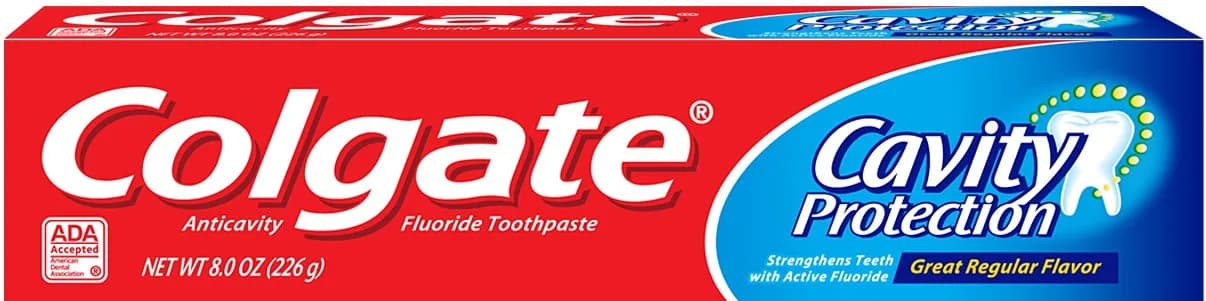 Colgate Cavity Protection Toothpaste, Minty Great Regular Flavor, 8 Oz (Pack of 6) - main product image