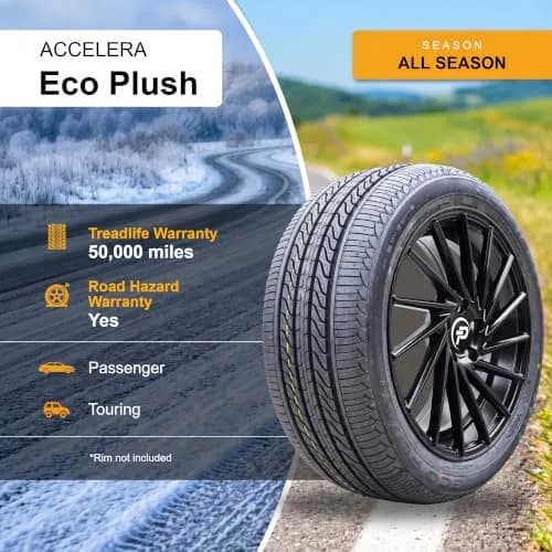 Accelera Eco Plush 155/65R14 75H SL All Season Touring Radial Tire | Eco-Friendly Comfort & Grip thumbnail 4