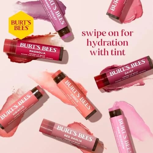 Burt's Bees Tinted Lip Balm, Red Dahlia, 4.25g (0.15 Oz) | 8 Hours Hydration thumbnail 7