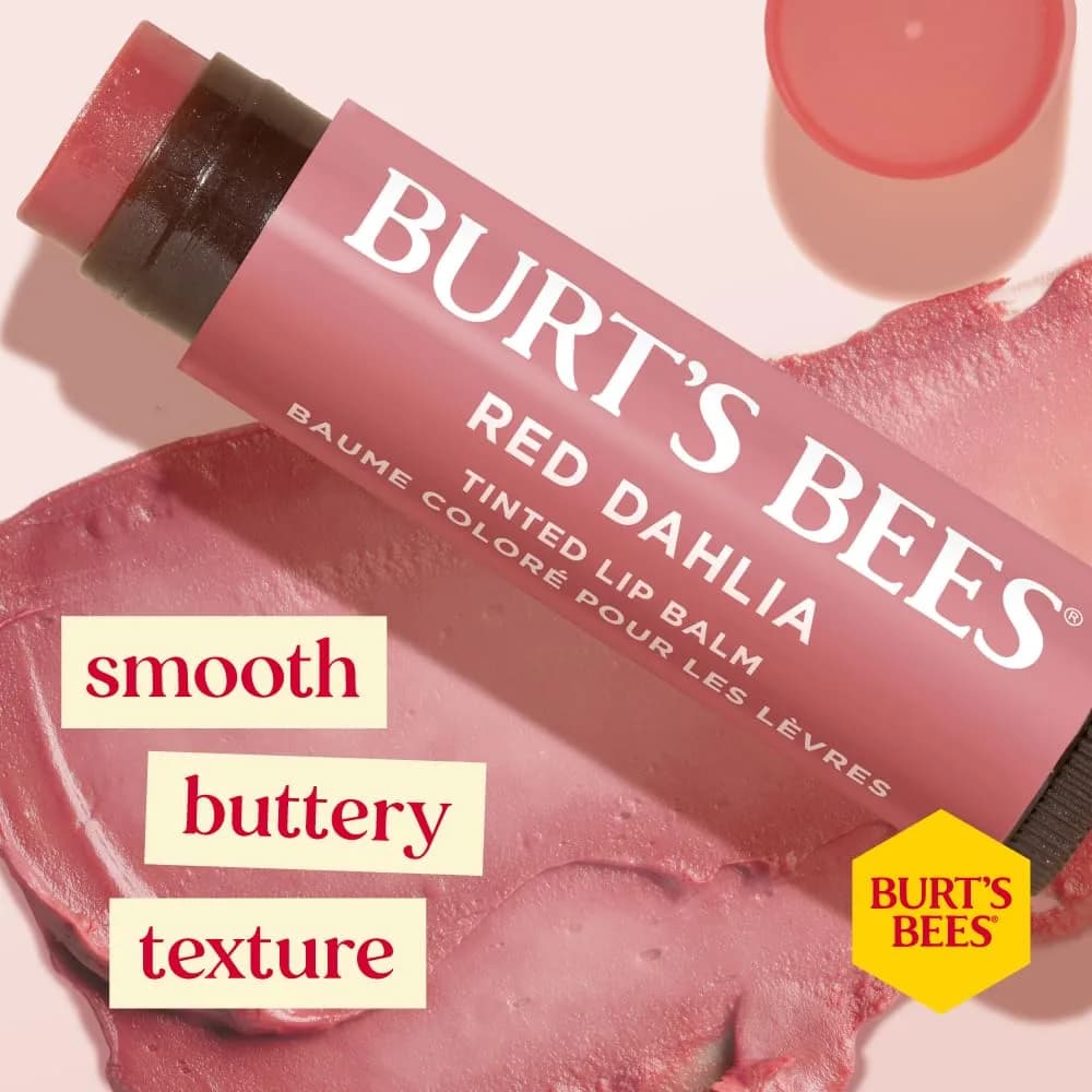 Burt's Bees Tinted Lip Balm, Red Dahlia, 4.25g (0.15 Oz) | 8 Hours Hydration - view 2