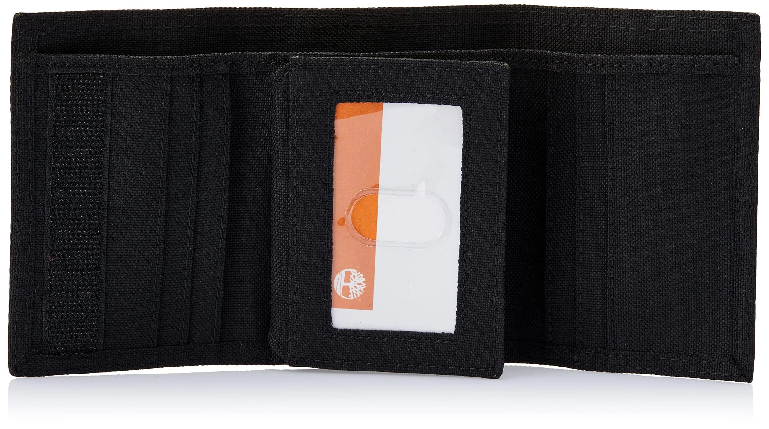 Timberland Men's Trifold Nylon Wallet Black | 13 Card Slots, ID Window, Billfold - view 5