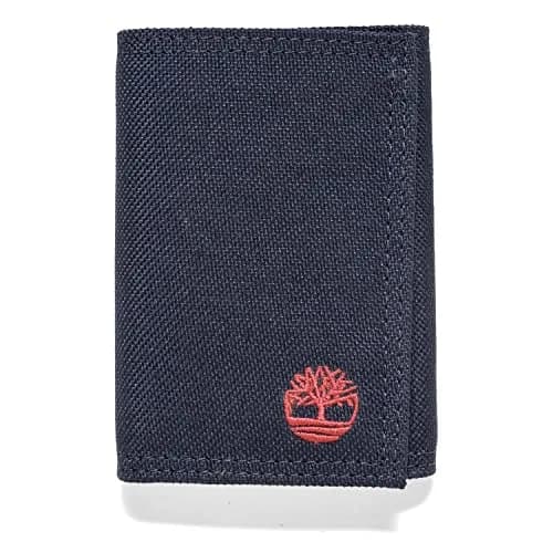 Timberland Men's Trifold Nylon Wallet, Navy, 15 Pockets | Durable & Secure for Daily Use thumbnail 1