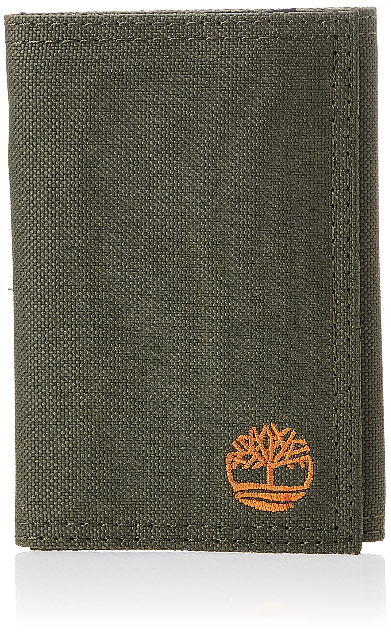 Timberland Men's Trifold Nylon Wallet - Olive, One Size - main product image