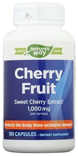 Nature's Way Sweet Cherry Extract 1000 mg 180 ct Capsules | Supports Antioxidant Pathways thumbnail 1