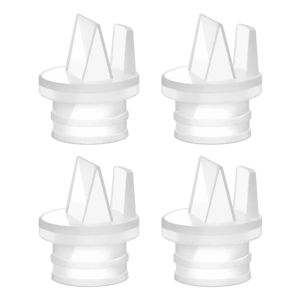 Maymom 2nd Generation Pump Valves with Pull Tab for Spectra S1, S2, Avent Comfort Pumps (4 pc, Clear White) | BPA-Free Silicone - main product image