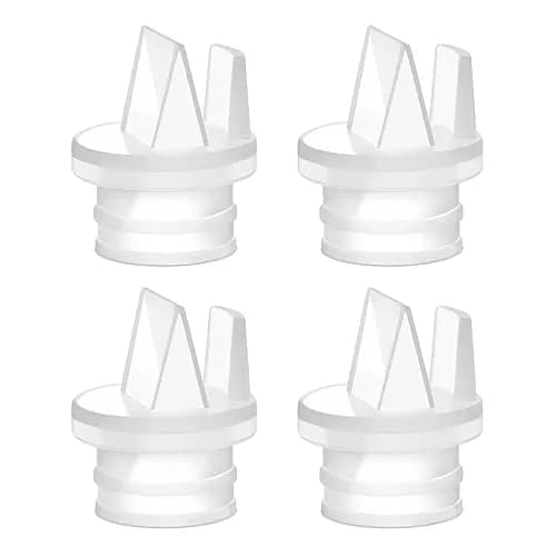 Maymom 2nd Generation Pump Valves with Pull Tab for Spectra S1, S2, Avent Comfort Pumps (4 pc, Clear White) | BPA-Free Silicone thumbnail 1