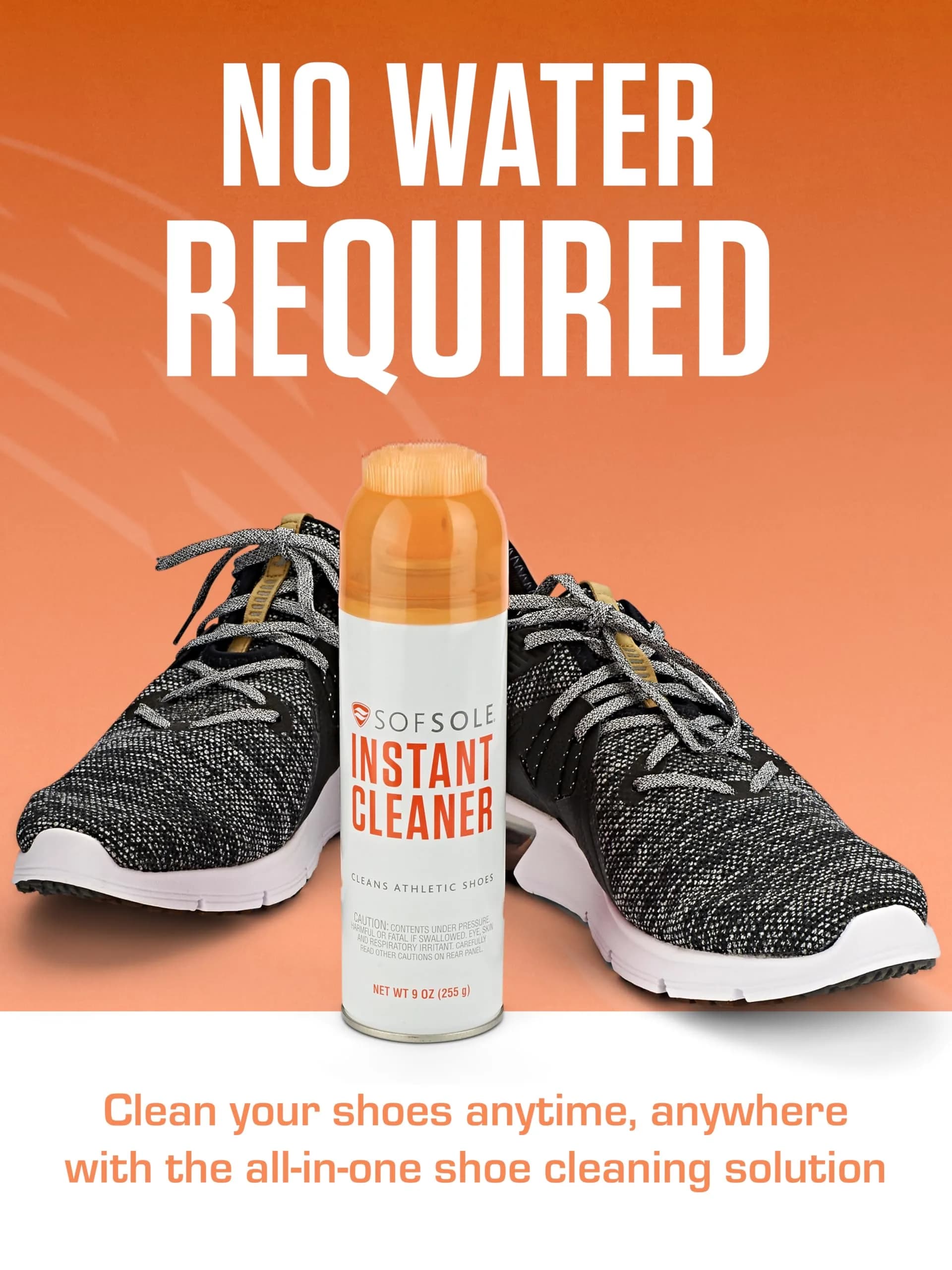 Sof Sole Instant Cleaner Foaming Stain Remover 148ml (5 Fl Oz) | Built-in Scrubber for Athletic Shoes - view 5