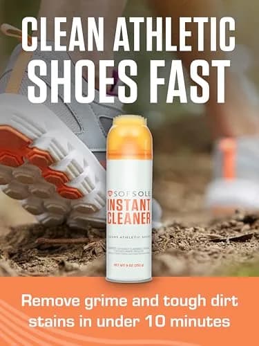 Sof Sole Instant Cleaner Foaming Stain Remover 148ml (5 Fl Oz) | Built-in Scrubber for Athletic Shoes thumbnail 2