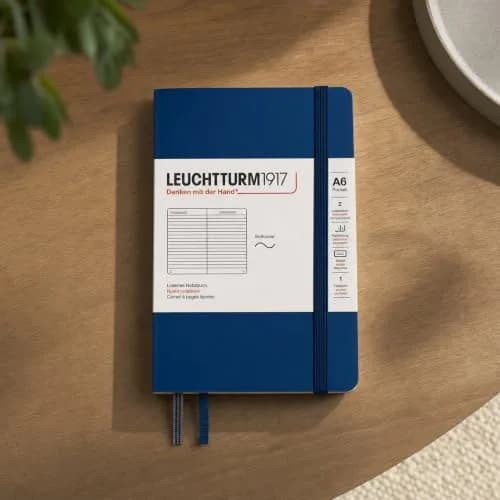LEUCHTTURM1917 Notebook Softcover Pocket A6-123 Pages Navy | Compact, Ruled, Acid-Free Paper thumbnail 3
