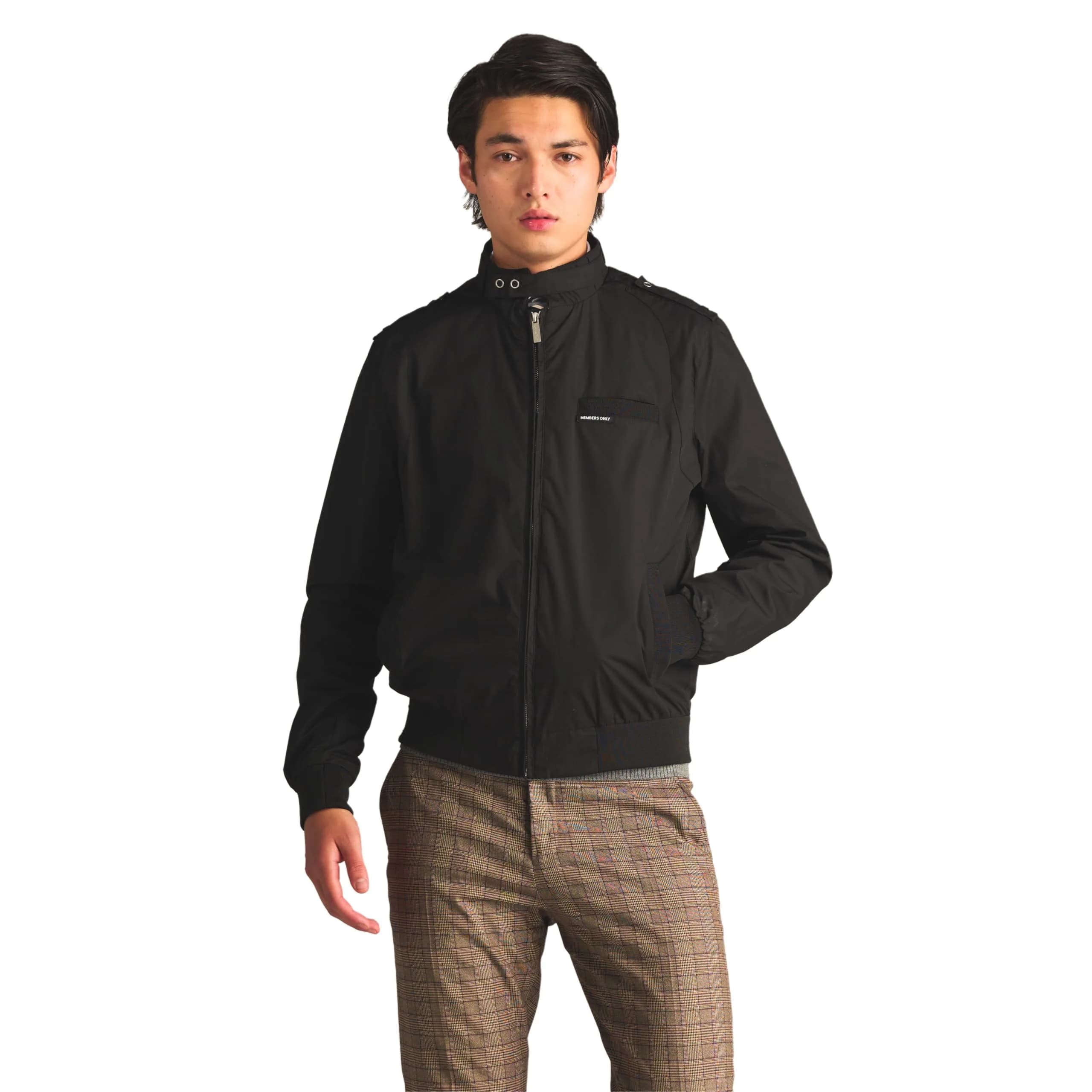 Members Only Men's Classic Iconic Racer Slim Fit Jacket (Black, Small) | Timeless Style for Men