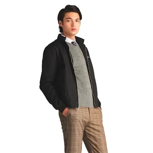 Members Only Men's Classic Iconic Racer Slim Fit Jacket (Black, Small) | Timeless Style for Men thumbnail 4
