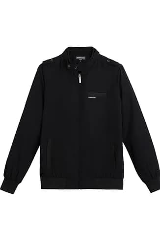 Members Only Men's Classic Iconic Racer Slim Fit Jacket (Black, Small) | Timeless Style for Men thumbnail 6