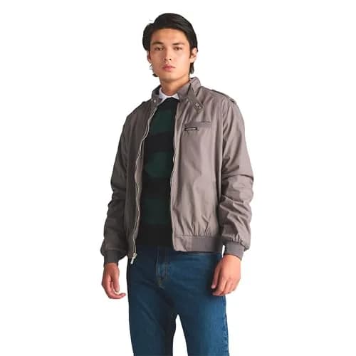 Members Only Men's Classic Iconic Racer Slim Fit Jacket (Grey, Medium) | Timeless Style for Men thumbnail 5
