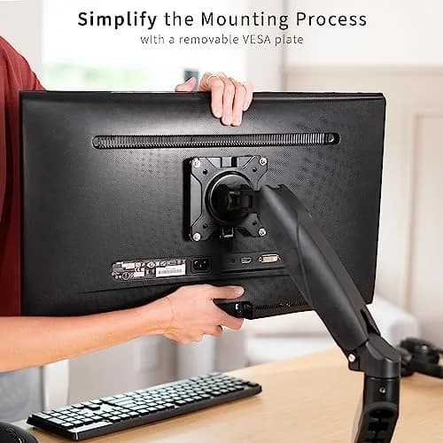 VIVO Adapter VESA Mount Quick Release Bracket Kit, Stand & Wall Mount, 75x75mm/100x100mm, Black | Easy LCD Monitor & TV Mounting thumbnail 4