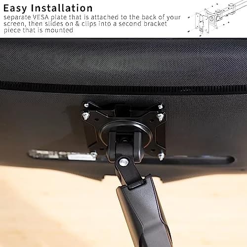 VIVO Adapter VESA Mount Quick Release Bracket Kit, Stand & Wall Mount, 75x75mm/100x100mm, Black | Easy LCD Monitor & TV Mounting thumbnail 7