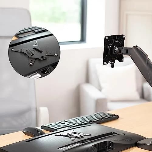 VIVO Adapter VESA Mount Quick Release Bracket Kit, Stand & Wall Mount, 75x75mm/100x100mm, Black | Easy LCD Monitor & TV Mounting thumbnail 3