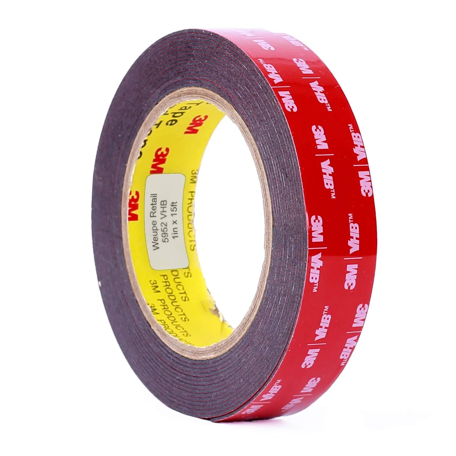 3M 5952 VHB Tape Heavy Duty Mounting Tape 15 ft. (Black) | Bonds 1 lb per 4 sq. in. - main product image