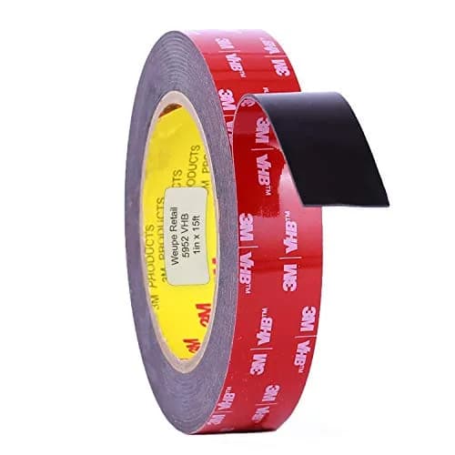 3M 5952 VHB Tape Heavy Duty Mounting Tape 15 ft. (Black) | Bonds 1 lb per 4 sq. in. thumbnail 3