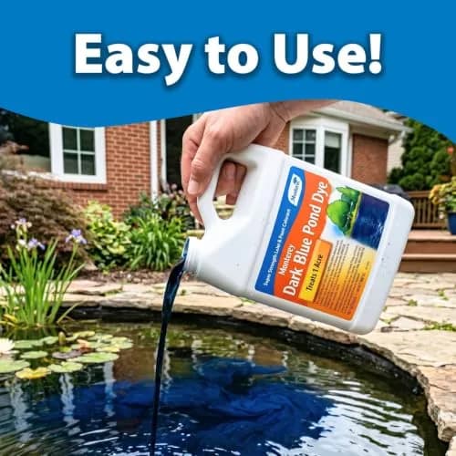 Monterey Qt Dark Blue Pond Dye | 1 Quart Treats 1 Acre Water 4-6 ft Deep, Fish & Bird Safe thumbnail 2