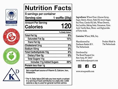Daelmans Stroopwafels Honey Dutch Waffle Cookies 8.11 Oz | Authentic Caramel & Honey Wafers thumbnail 4