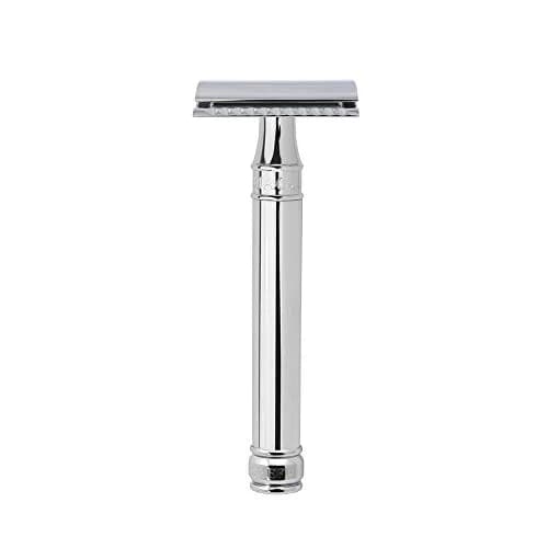 Edwin Jagger Double Edge Safety Razor - Chrome Finish, Long Handle - main product image