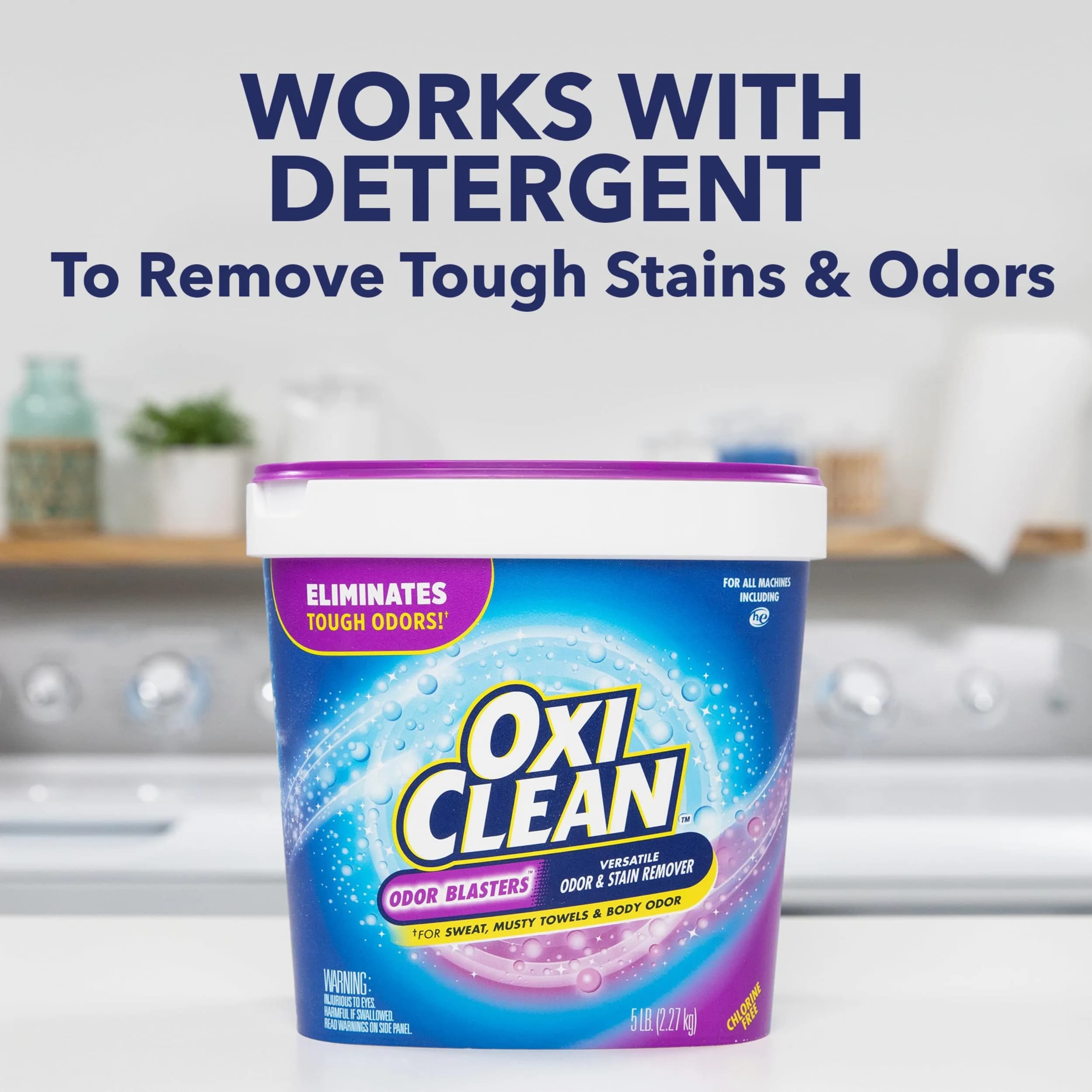 OxiClean Odor Blasters Versatile Odor and Stain Remover Powder 2.27 kg (5 lb) | Oxygen-Powered Stain & Odor Eliminator - view 5