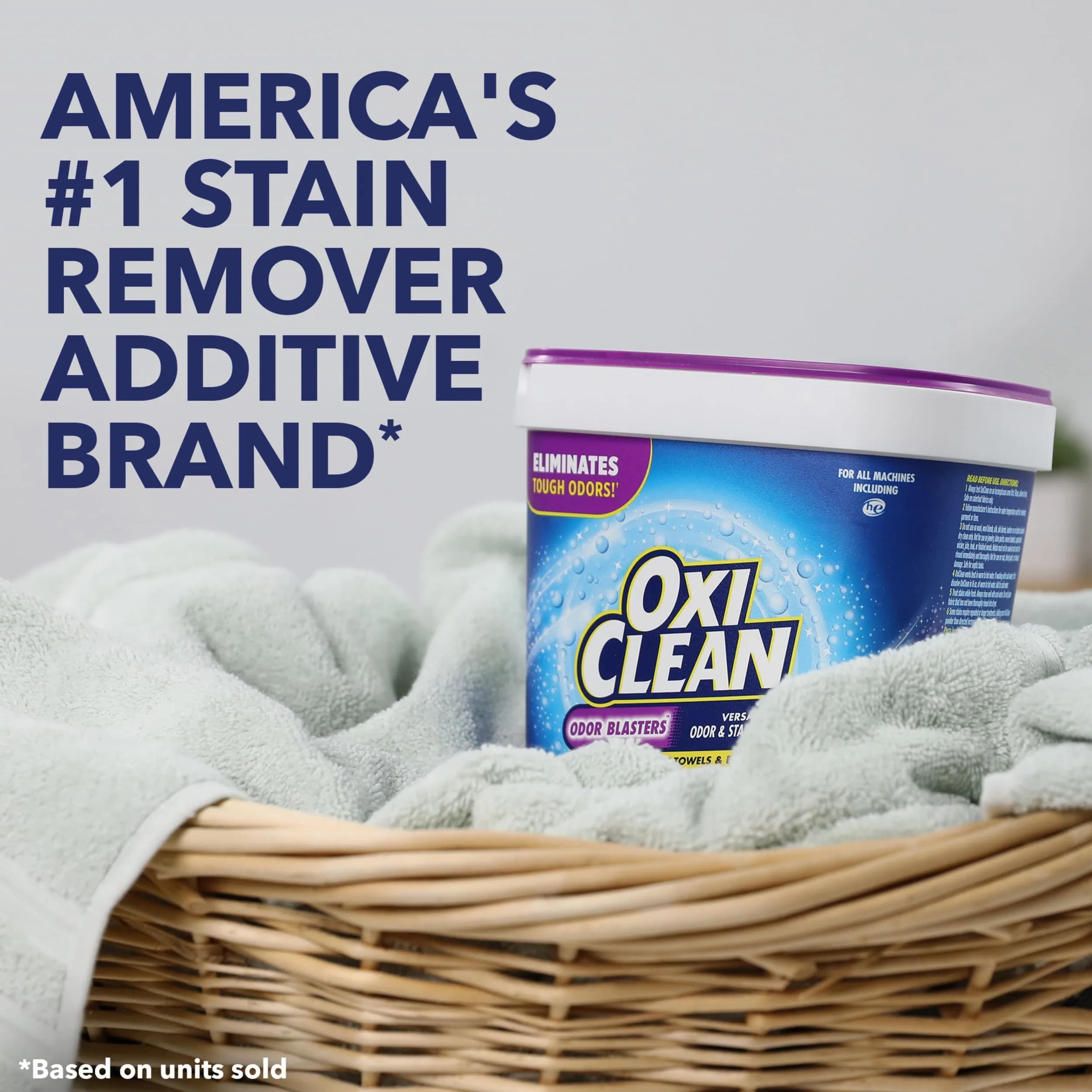 OxiClean Odor Blasters Versatile Odor and Stain Remover Powder 2.27 kg (5 lb) | Oxygen-Powered Stain & Odor Eliminator - view 8