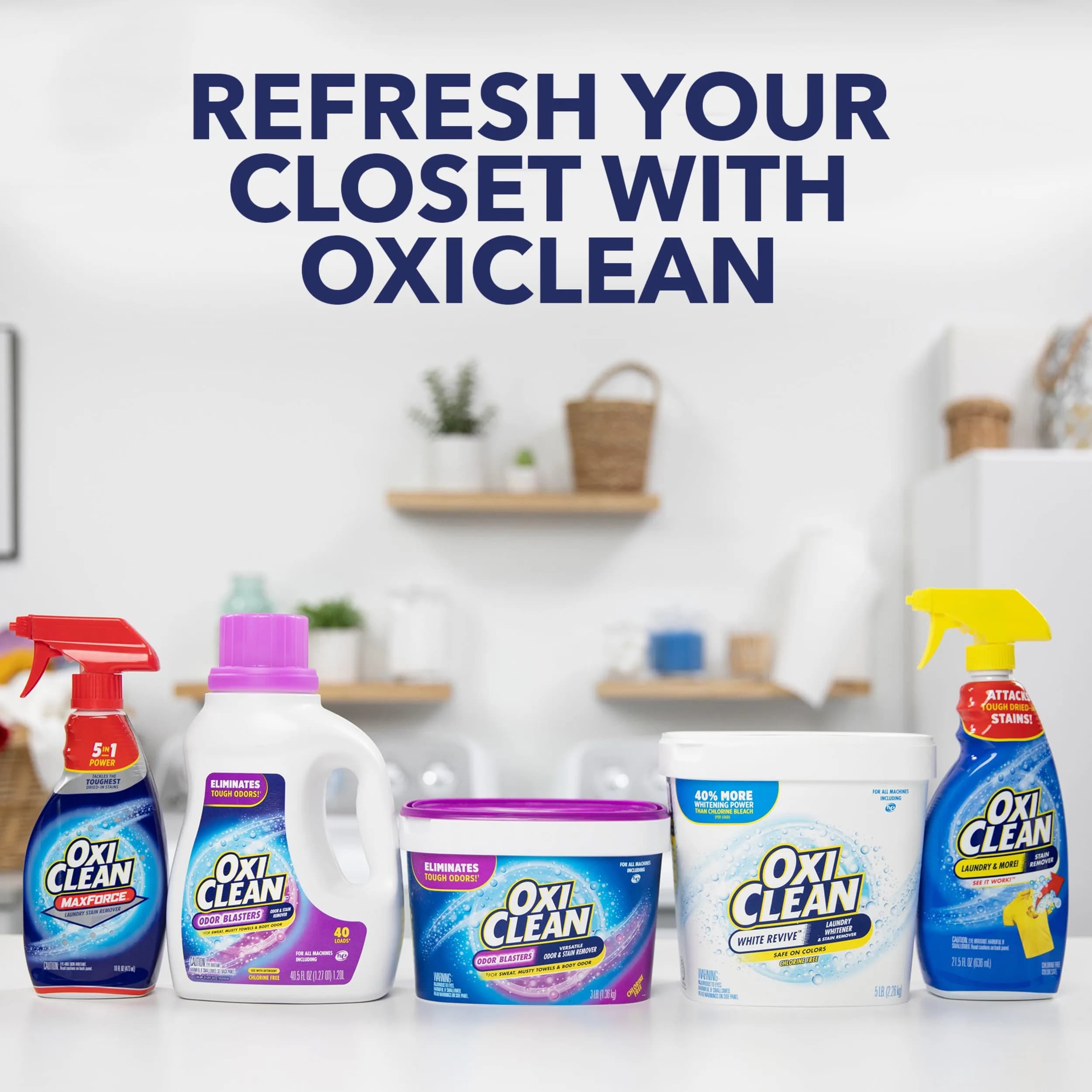 OxiClean Odor Blasters Versatile Odor and Stain Remover Powder 2.27 kg (5 lb) | Oxygen-Powered Stain & Odor Eliminator - view 9