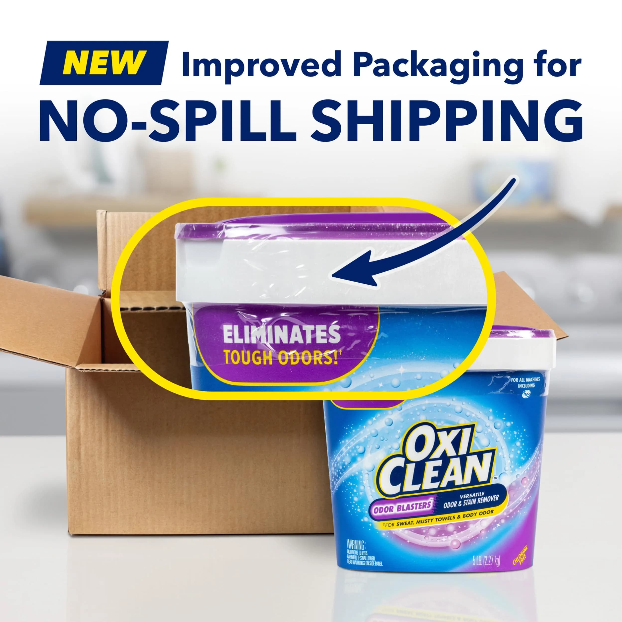 OxiClean Odor Blasters Versatile Odor and Stain Remover Powder 2.27 kg (5 lb) | Oxygen-Powered Stain & Odor Eliminator - view 2