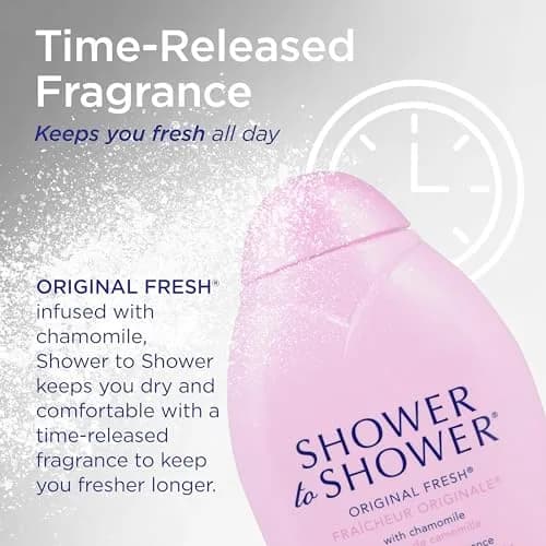 Shower To Shower Original Fresh Body Powder with Chamomile | Talc-Free Sweat Absorbing Deodorizer (70-120c) thumbnail 5