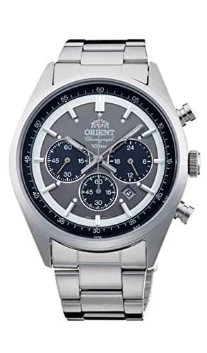 Orient Sporty Neo 70's Neo Seventees Solar Panda Wristwatch 42mm Stainless Steel | Solar Powered, Gray Dial, Water Resistant thumbnail 1