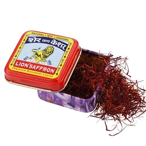 LION BRAND SAFFRON Original Kashmir Saffron/Kesar 1g (0.035 oz) | Certified Grade A+ for Biryani, Rice, Tea, Cooking, Kesar Tilak, Beauty thumbnail 1