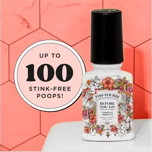 Poo-Pourri Tropical Hibiscus Before-You-Go Toilet Spray 74ml (2 Fl Oz) | Prevents Odors with Natural Essential Oils thumbnail 4