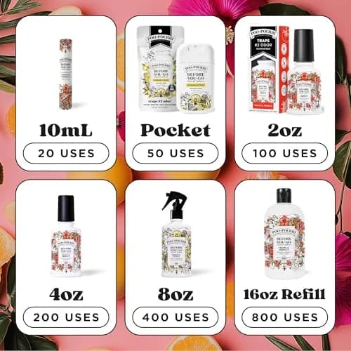 Poo-Pourri Tropical Hibiscus Before-You-Go Toilet Spray 74ml (2 Fl Oz) | Prevents Odors with Natural Essential Oils thumbnail 6