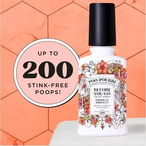 Poo-Pourri Tropical Hibiscus Before-You-Go Toilet Spray 118ml (4 Fl Oz) | Prevents Odors with Natural Essential Oils thumbnail 6