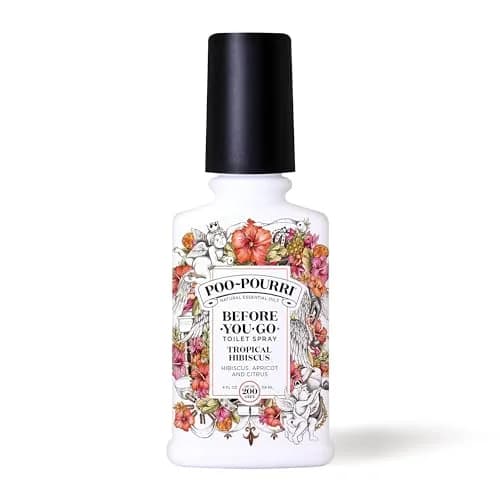 Poo-Pourri Tropical Hibiscus Before-You-Go Toilet Spray 118ml (4 Fl Oz) | Prevents Odors with Natural Essential Oils thumbnail 1